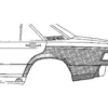 Aile arrière gauche pour Mercedes 190 (W201)