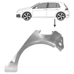 Aile arrière gauche pour Volkswagen Golf 7 - 5 portes