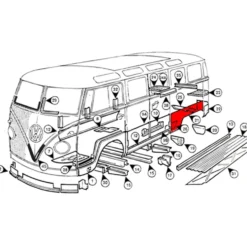 Aile arrière gauche pour VOLKSWAGEN Combi Split Brazil (1957-1975)