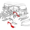 Aile complète avant droite pour VOLKSWAGEN Combi Bay Window (1973-1979)