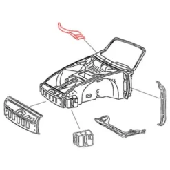 Angle DANSK de baie de pare-brise pour Porsche 911, 912 et 930 (1965-1989) - côté gauche