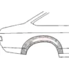 Arc d'aile arrière droite pour Ford Capri 2 et 3 (1974-1986)