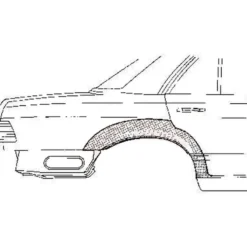 Arc d'aile arrière droite pour Mercedes Classe E (W124)