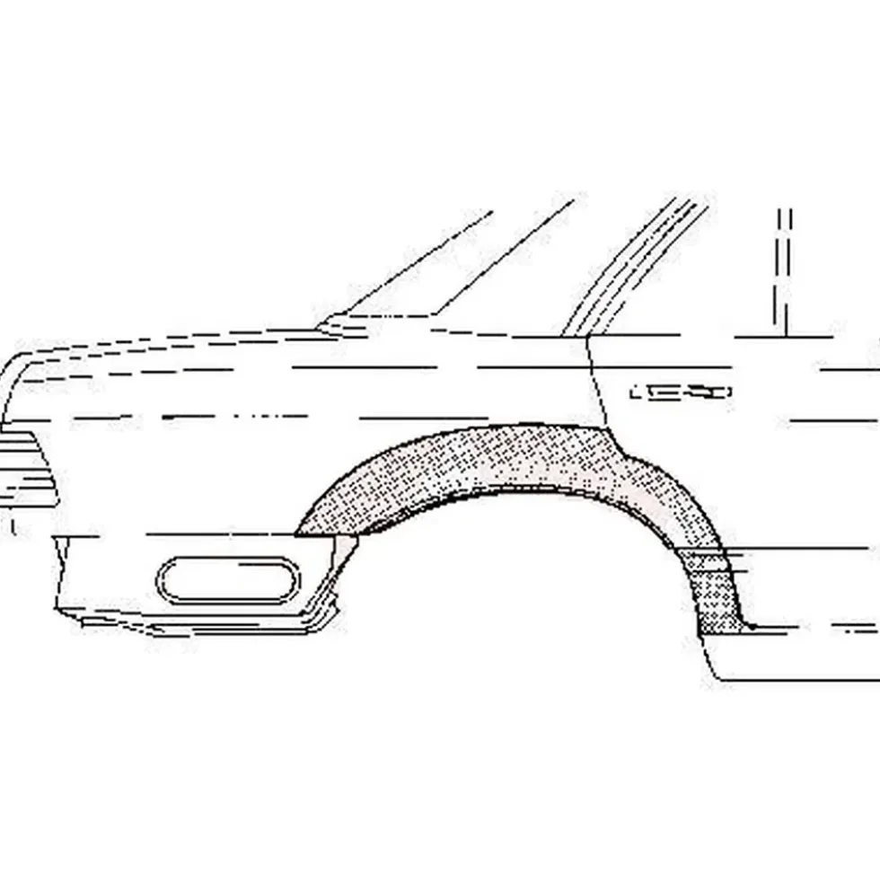Arc d'aile arrière droite pour Mercedes Classe E (W124)