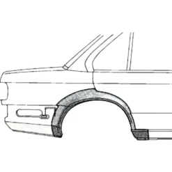Arc d'aile arrière droit pour BMW Série 3 E30 Coupé 2 portes phase 1 (-08/1987) - côté passager