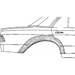 Arc d'aile arrière droit pour Mercedes W123