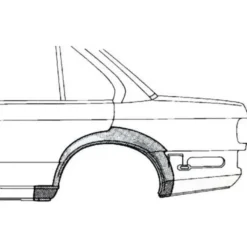 Arc d'aile arrière gauche pour BMW Série 3 E30 Coupé 2 portes phase 1 (-08/1987) - côté conducteur