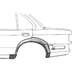 Arc d'aile arrière gauche pour BMW Série 3 E30 Berline et Touring 4 portes phase 2 (09/1987-) - côté conducteur