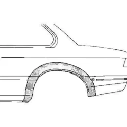 Arc d'aile arrière gauche pour Bmw Série 6 E24 (10/1975-06/1989)