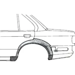 Arc d'aile arrière gauche pour BMW Série 3 E30 Berline 4 portes phase 1 (-08/1987) - côté conducteur