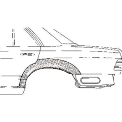 Arc d'aile arrière gauche pour Mercedes Classe E (W124)