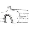 Arc d'aile arrière gauche pour Opel Kadett C (1973-1979)
