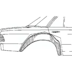 Arc d'aile intérieur arrière droit pour Mercedes W123