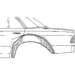Arc d'aile intérieur arrière gauche pour Mercedes W123
