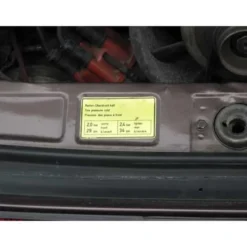 Autocollant indiquant la pression de gonflage des pneumatiques pour Porsche
