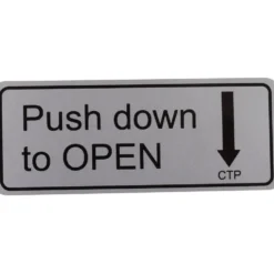 Autocollant push down to open pour VOLKSWAGEN Transporter T25 (05/1979-07/1992)