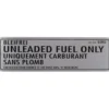 Autocollant uniquement carburant sans plomb pour VOLKSWAGEN Transporter T25 (05/1979-07/1992)