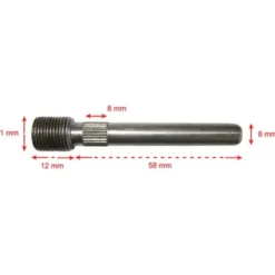 Axe de charnière de porte fileté côte standard