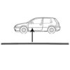 Baguette de porte gauche pour Golf 4 Berline 3 portes