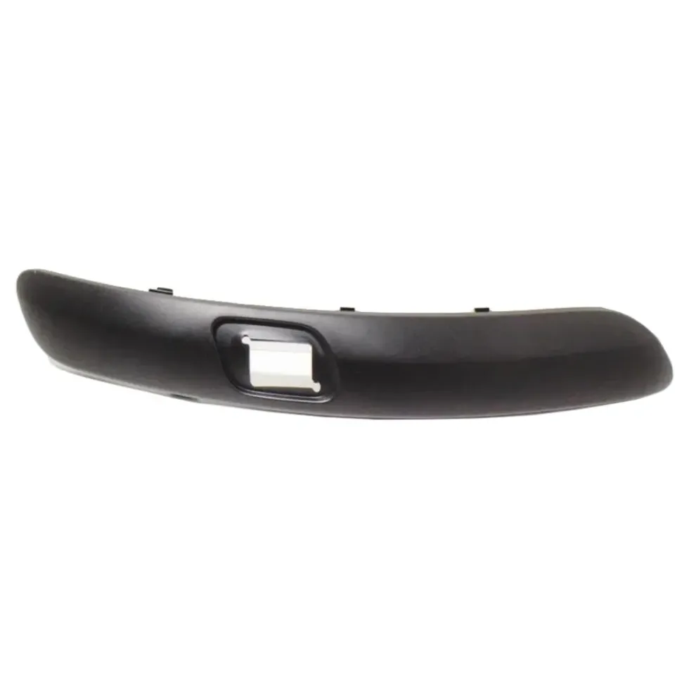 Baguette droite noir satiné de pare-chocs avant pour VW Golf 5 Plus avec lave-phares (11/2004-05/2007) - côté passager