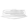 Baguettes de tour de caisse supérieur en aluminium poli pour BMW Série 02 E10 (03/1966-11/1975)