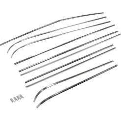 Baguettes de tour de caisse supérieur en aluminium poli pour BMW Série 02 E10 (03/1966-11/1975)