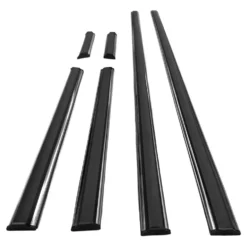 Baguettes noires inserts chromés de tour de caisse inférieur avec fixations pour BMW Série 02 E10 (03/1971-07/1977)