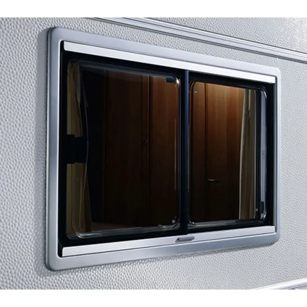 Baie coulissante acrylique noire type S4 900x450 mm Seitz DOMETIC