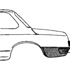 Bas d'aile arrière droite pour BMW Série 02 E10 (03/1966-07/1977) - côté passager