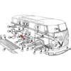 Bas d'aile arrière droite pour VOLKSWAGEN Combi Split Brazil (1957-1975)