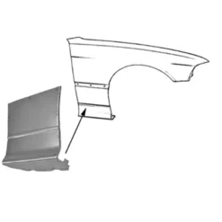 Bas d'aile avant droit pour BMW Série 3 E36 Coupé et Cabriolet (10/1990-12/1999) - côté passager