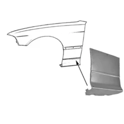 Bas d'aile avant gauche pour BMW Série 3 E36 Coupé et Cabriolet (10/1990-12/1999) - côté conducteur