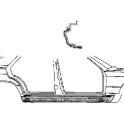 Bas de caisse droit en tôle pour Mercedes 190 (W201)