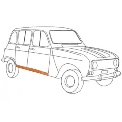 Bas de caisse droit pour Renault 4 (10/1961-01/1994)