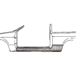 Bas de caisse gauche pour Opel Kadett C (1973-1979) 2 portes