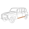 Bas de caisse gauche pour Renault 4 (10/1961-01/1994)