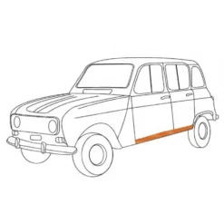 Bas de caisse gauche pour Renault 4 (10/1961-01/1994)