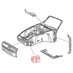 Boiter de batterie DANSK pour Porsche 911 et 912 (1969-1973) - côté droit