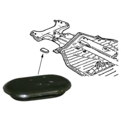 Bouchon caoutchouc de nez de châssis pour Volkswagen Coccinelle 1302/03 (08/1971-)