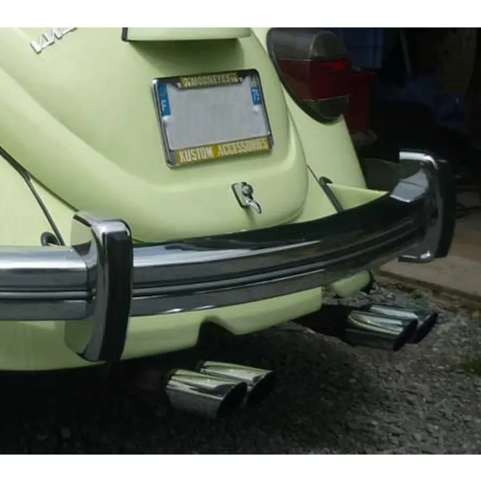 Butoir chromé sur pare-chocs avec nervure pour Volkswagen Coccinelle à partir de 1968
