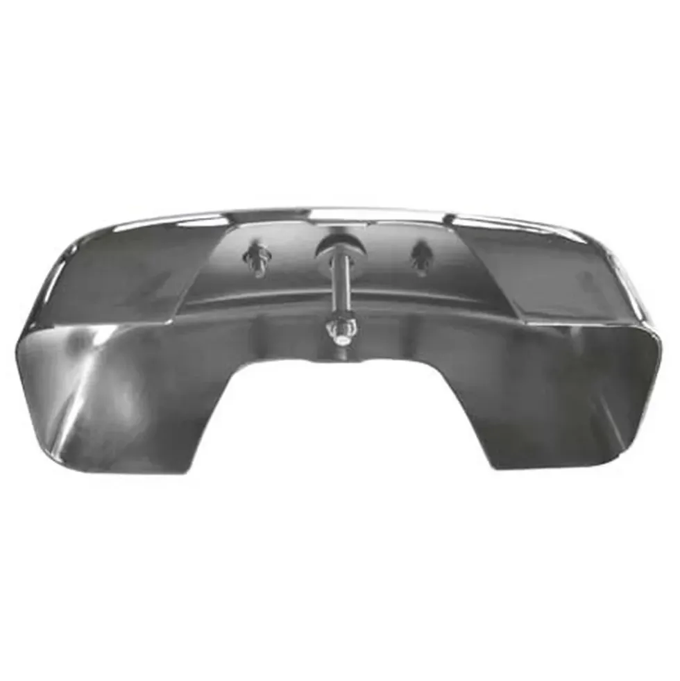 Butoir chromé sur parechocs sans nervure pour Volkswagen Coccinelle 68->