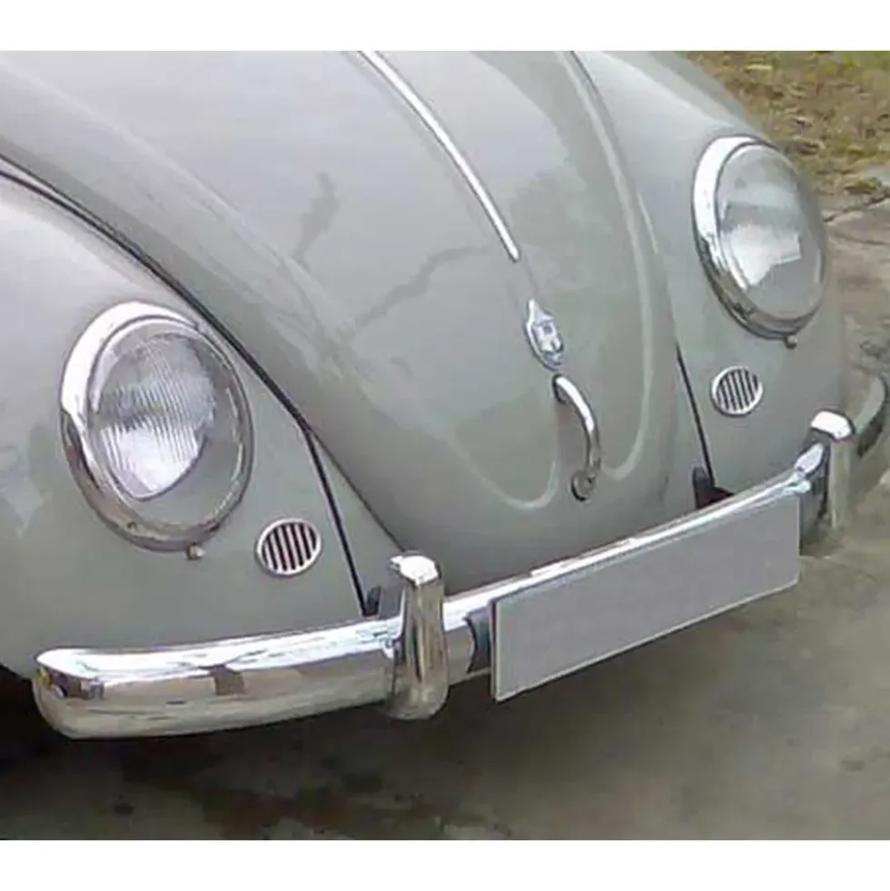 Butoir chromé sur pare-chocs simple lame pour Volkswagen Coccinelle 1300 et 1200 (1953-1973)
