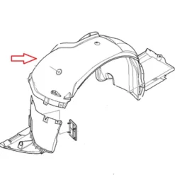 Cache intérieur de passage de roue avant gauche pour BMW Série 3 E46 Compact phase 1 et 2 (03/2000-12/2004) - côté conducteur