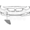 Cache remorquage sur pare chocs avant pour Bmw Série 3 F30 Berline et F31 Touring (02/2011-07/2015)
