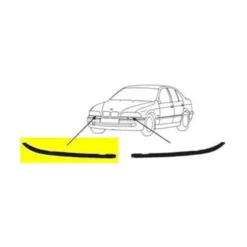 Cache sous phare droit côté passager en apprêt pour BMW Série 5 E39 Berline et Touring phase 1 et 2 (02/1995-12/2003)
