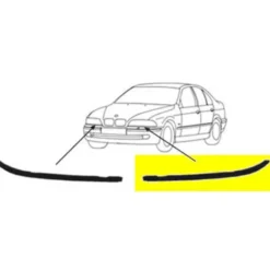 Cache sous phare gauche côté conducteur en apprêt pour BMW Série 5 E39 Berline et Touring phase 1 et 2 (02/1995-12/2003)