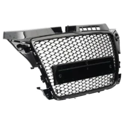 Calandre nid d'abeille noir brillant pour Audi A3 8P 2009 à 2012