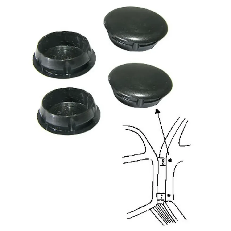 Capuchon cache vis de charnière noir pour VOLKSWAGEN Coccinelle (1961-)