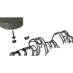 Clavette de poulie de vilebrequin pour Volkswagen Cox, Combi & Transporter