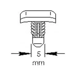 Clip de fixation pour joint de porte avant pour VOLKSWAGEN Transporter T25 (05/1979-07/1992)
